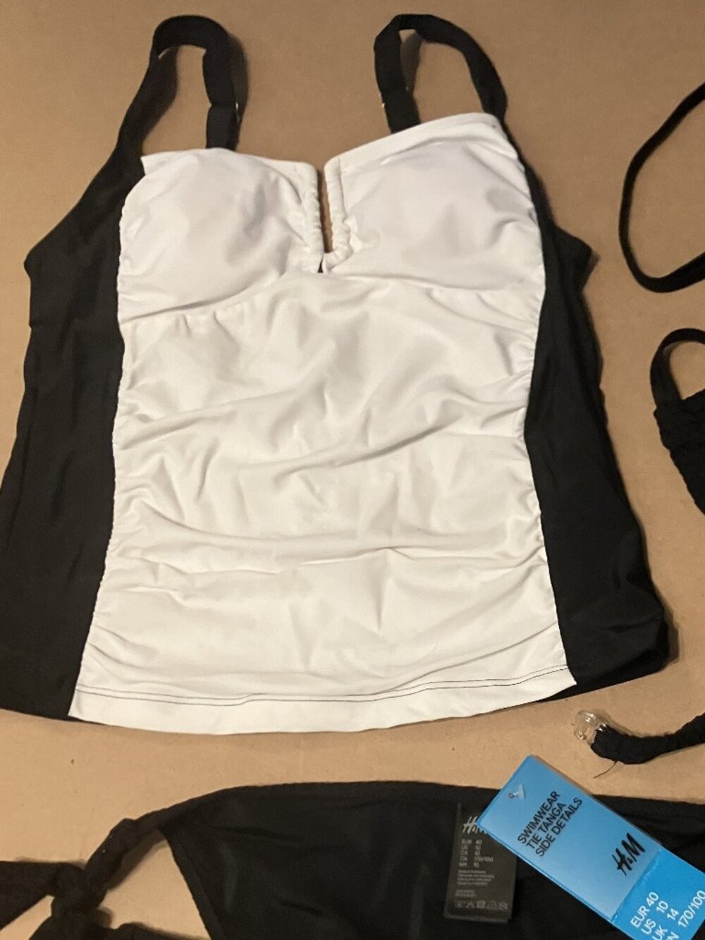 Black & White Bathing Suit (Tankini & Bikini)